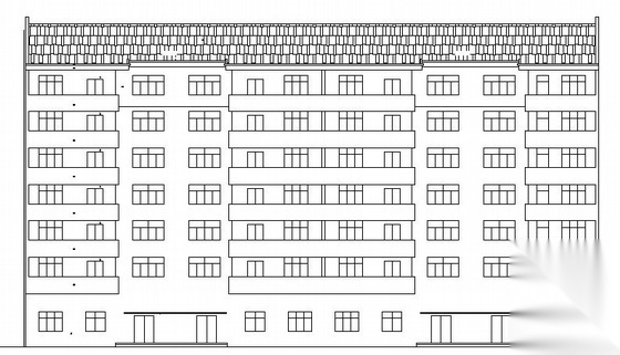 某七层商住楼建筑设计施工图cad施工图下载【ID:149843153】