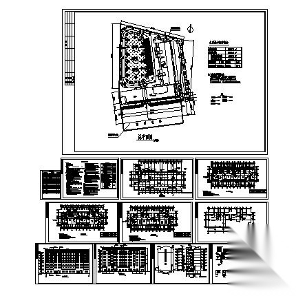 某七层商住楼建筑设计施工图cad施工图下载【ID:149843153】