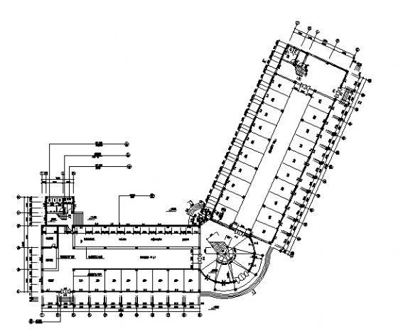 某房产中心五层办公楼建筑施工图cad施工图下载【ID:151435128】