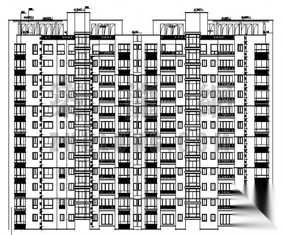 十一层板式住宅建筑方案图cad施工图下载【ID:149852190】