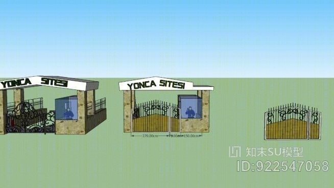 铁木门SU模型下载【ID:922547058】