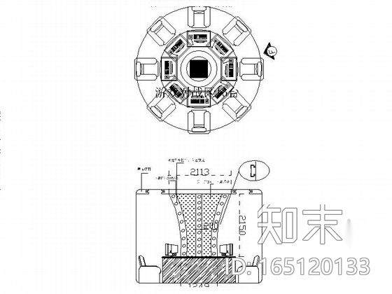 [四川]时尚大气某网络会所室内装修施工图（含效果）cad施工图下载【ID:165120133】