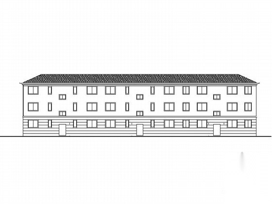 [沙河]某三层值班公寓建筑施工图cad施工图下载【ID:167489177】