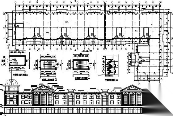 某四层商业城建筑方案图cad施工图下载【ID:166311129】