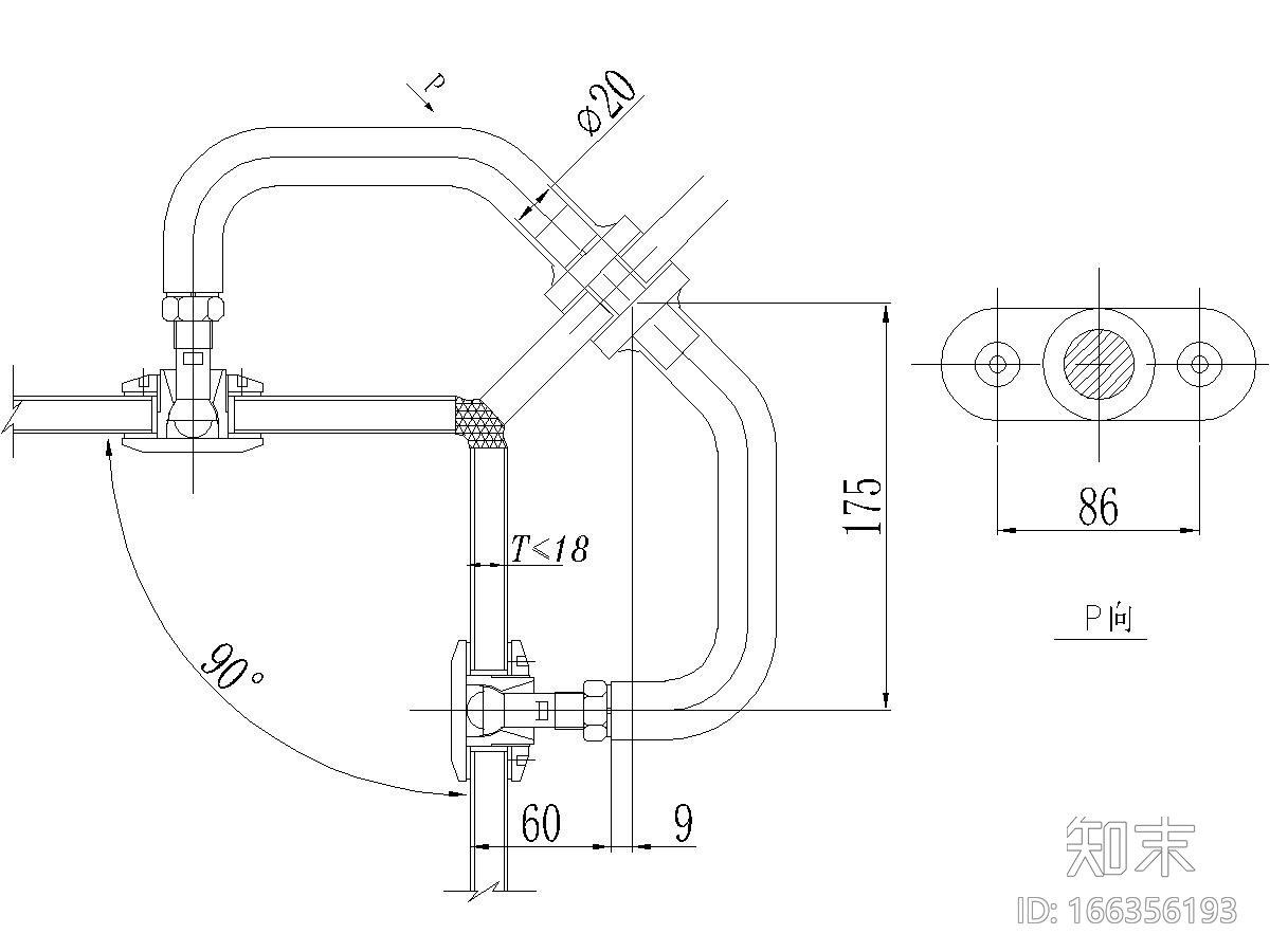 L系列肋接爪施工图cad施工图下载【ID:166356193】