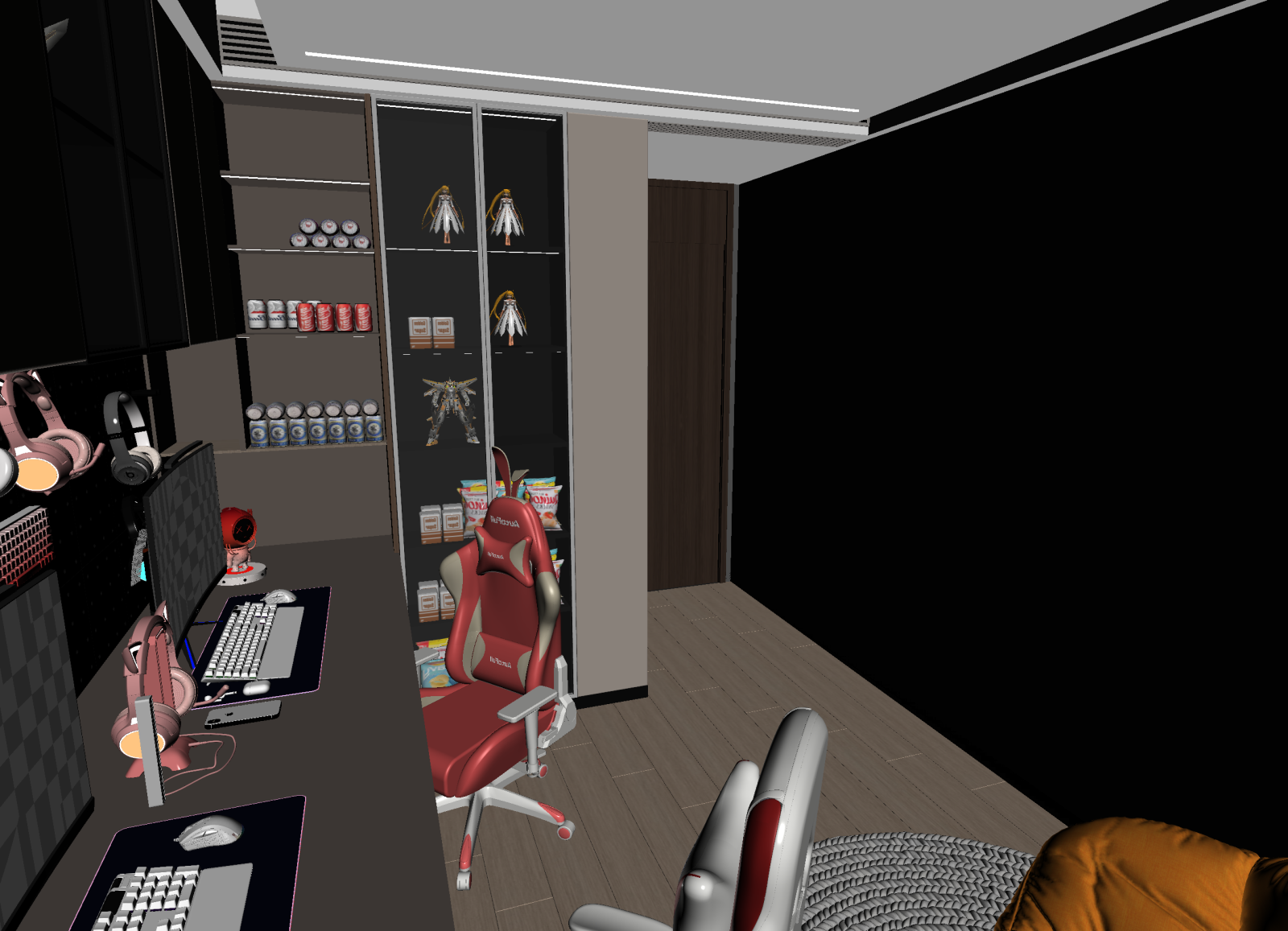 现代影音室3D模型下载【ID:1214290405】