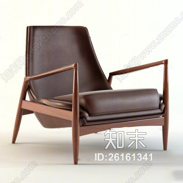 现代皮革休闲椅3D模型下载【ID:26161341】