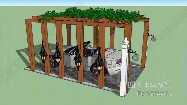 车库车SU模型下载【ID:632643834】
