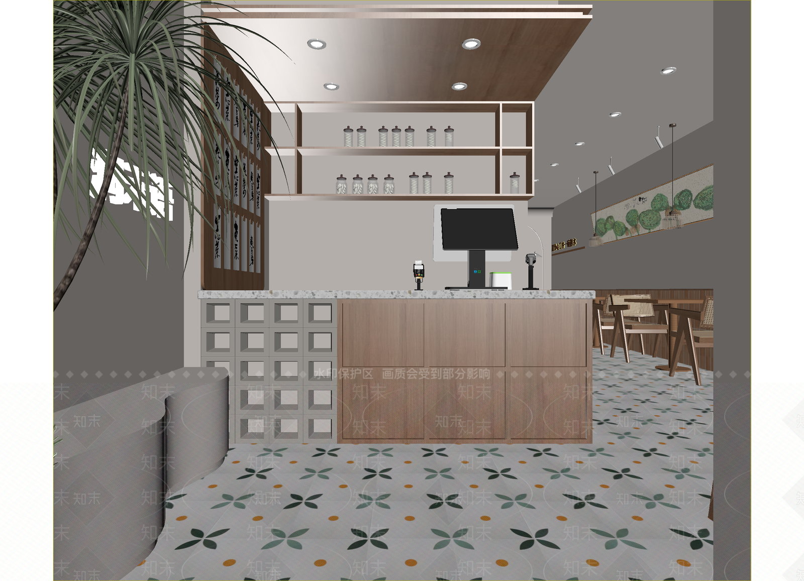 现代咖啡厅3D模型下载【ID:1214788842】