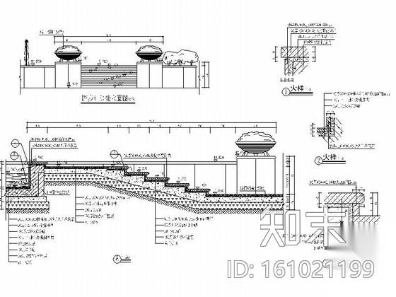 某旱喷广场景观规划设计施工图cad施工图下载【ID:161021199】