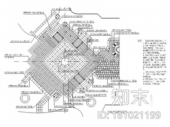 某旱喷广场景观规划设计施工图cad施工图下载【ID:161021199】