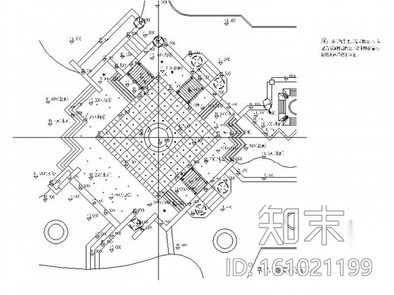 某旱喷广场景观规划设计施工图cad施工图下载【ID:161021199】