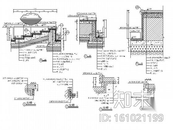 某旱喷广场景观规划设计施工图cad施工图下载【ID:161021199】