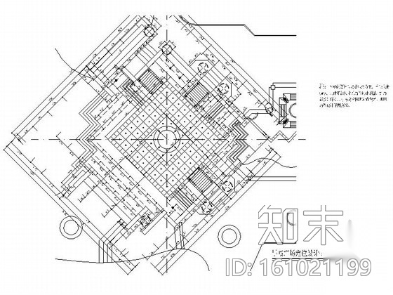 某旱喷广场景观规划设计施工图cad施工图下载【ID:161021199】