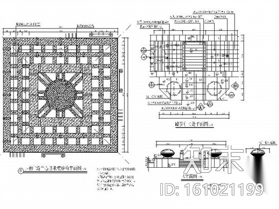 某旱喷广场景观规划设计施工图cad施工图下载【ID:161021199】