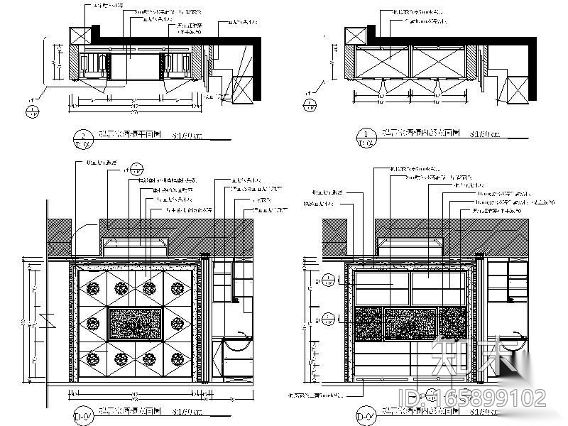[台湾]欧式豪华五居室住宅装修图（含实景）cad施工图下载【ID:165899102】