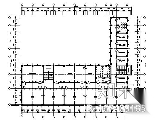 [毕业设计][辽阳市]某中学教学楼建筑结构方案图cad施工图下载【ID:167409185】