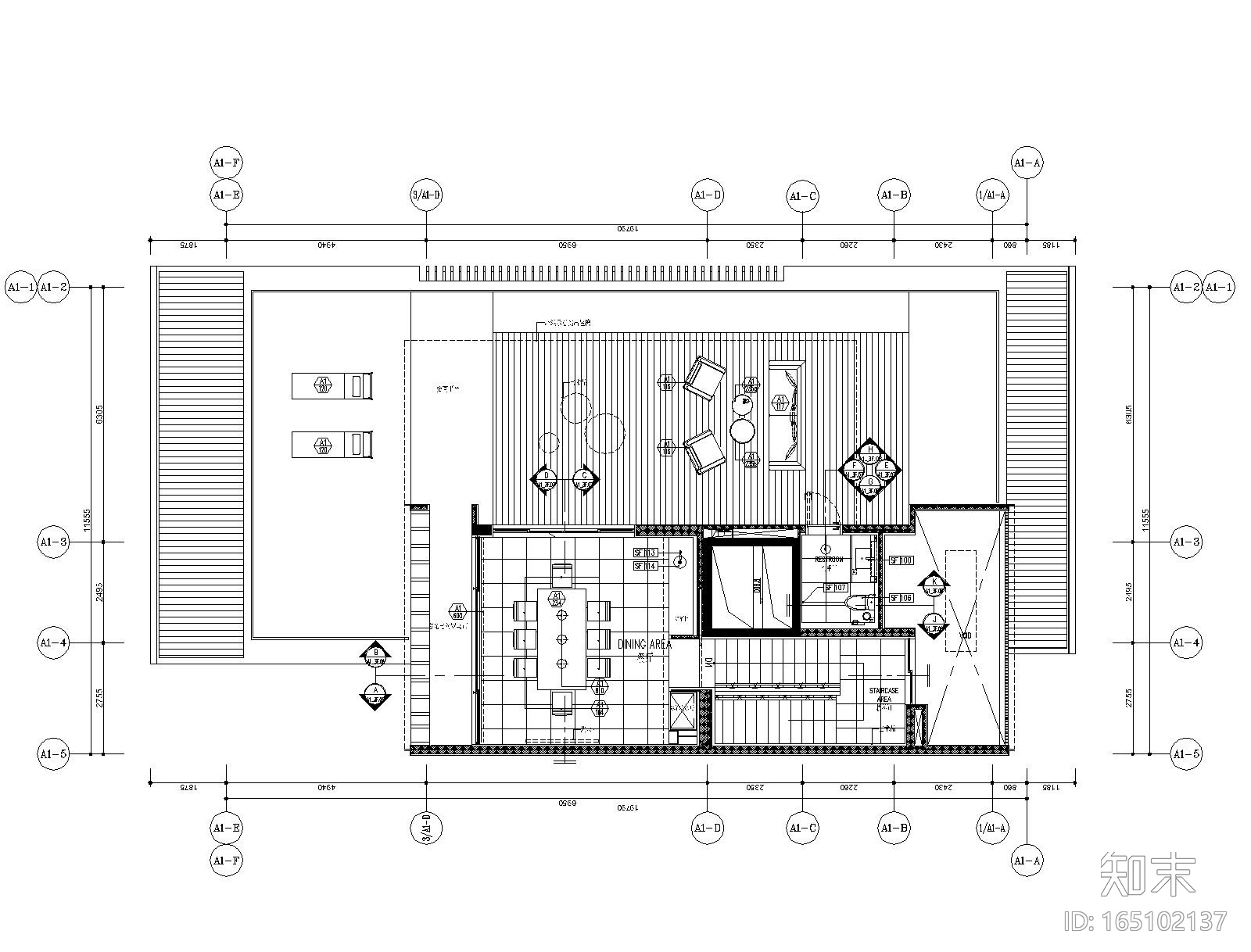 [海南]SCDA-三亚艾迪逊型私人别墅A+B户型室内装修CAD施...cad施工图下载【ID:165102137】