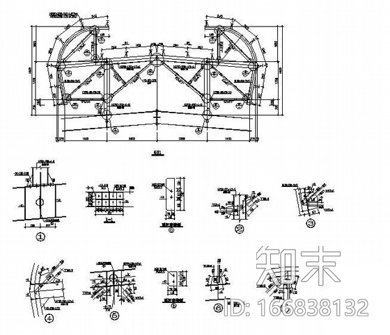 台州某公司大跨度厂房图纸cad施工图下载【ID:166838132】