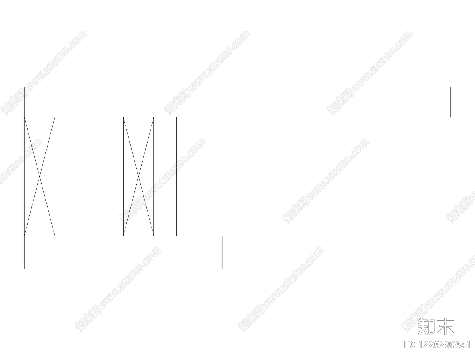 屏风隔断cad施工图下载【ID:1226290641】