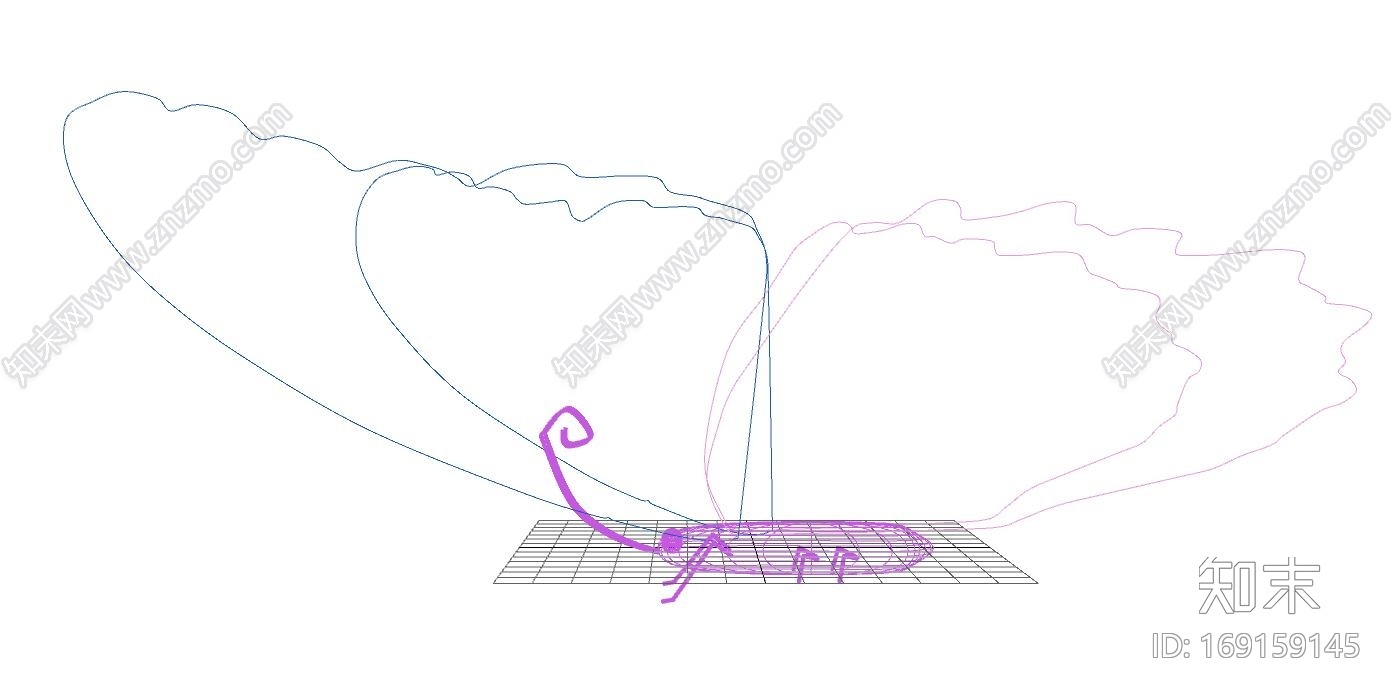 一只漂亮的蝴蝶CG模型CG模型下载【ID:169159145】