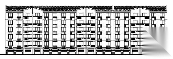 某南方小区六层住宅楼建筑方案图施工图下载【ID:149850158】