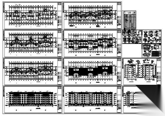 某南方小区六层住宅楼建筑方案图施工图下载【ID:149850158】