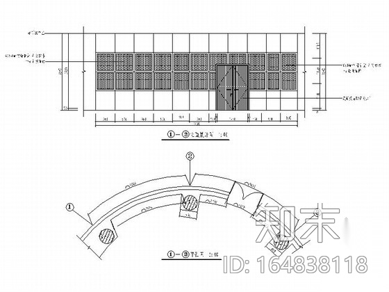 [陕西]著名大学综合性现代博物馆室内装修施工图（含效果...cad施工图下载【ID:164838118】