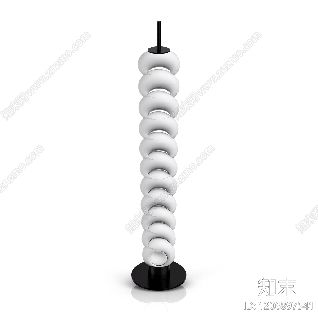 波浪形立柱装饰灯3D模型下载【ID:1206897541】