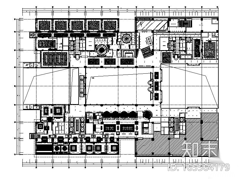 [重庆]某五星级大酒店全套装饰工程图（附效果图+物料表...cad施工图下载【ID:165564179】