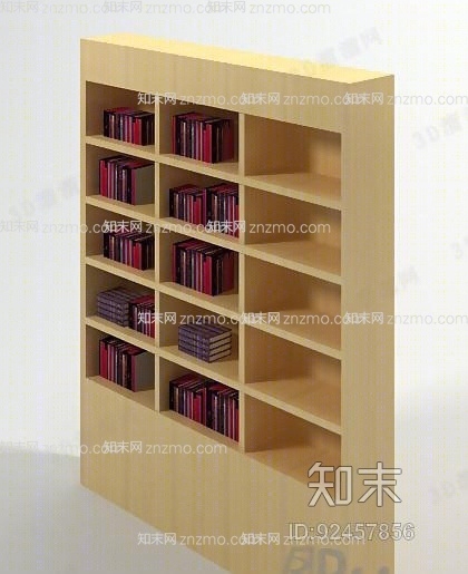 书柜13D模型下载【ID:92457856】