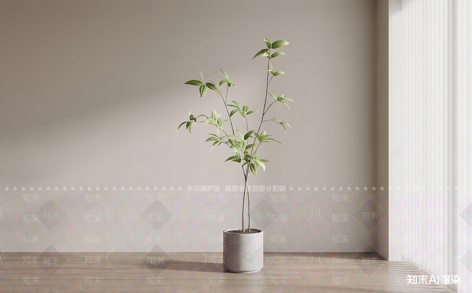 艺术绿植盆栽3D模型下载【ID:1227562141】