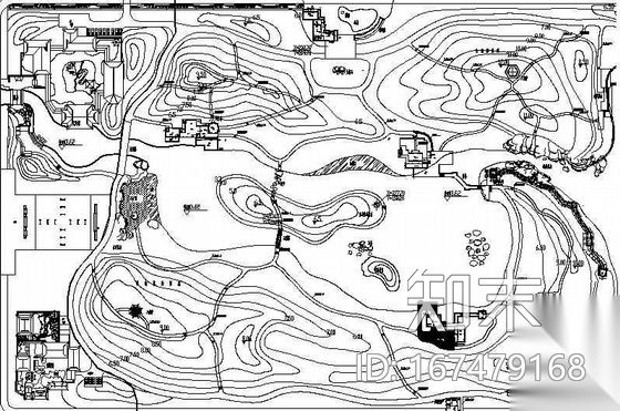 某公园竖向设计图cad施工图下载【ID:167479168】