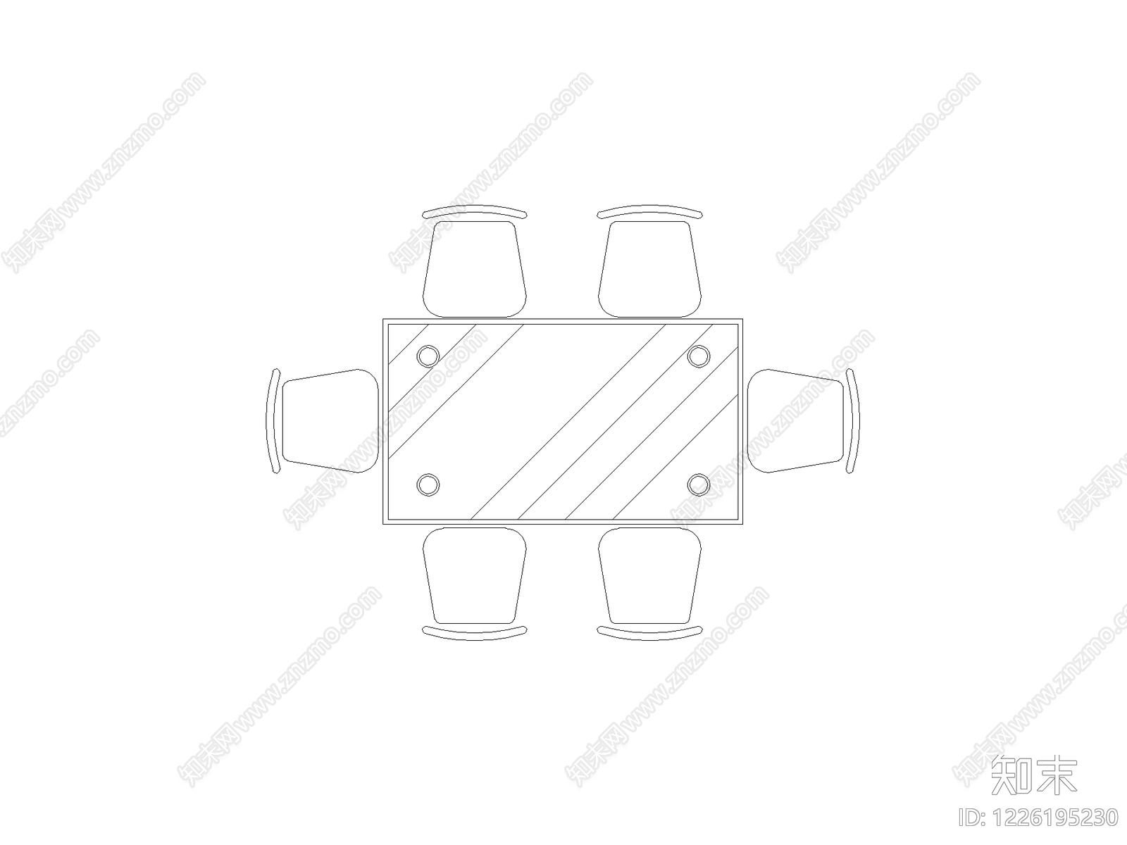 中式桌椅CAD图纸