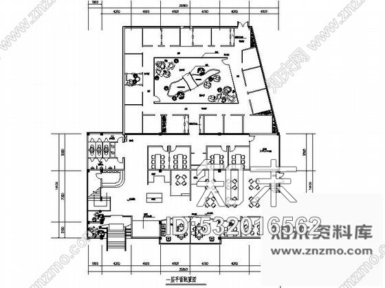 施工图庭院式茶楼装饰装修图cad施工图下载【ID:532016562】