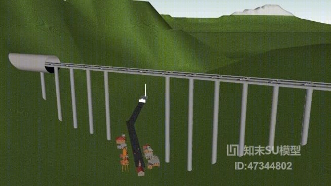 巨大的土地和城镇公路和2SU模型下载【ID:917812200】