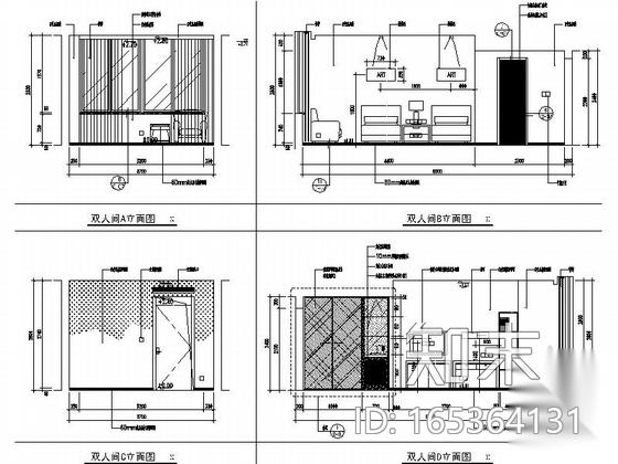 [江苏]社会科学研究机构高等干部学院新校区宿舍装修设...cad施工图下载【ID:165364131】