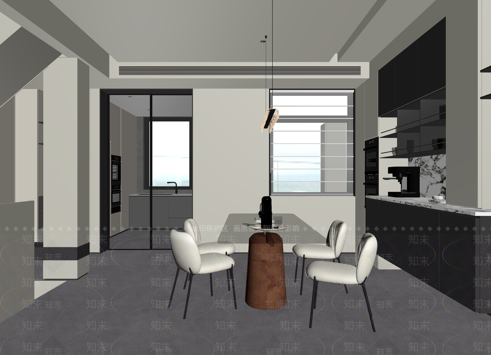 现代民宿客房3D模型下载【ID:1215109593】