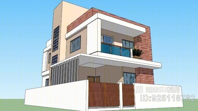 住宅平房SU模型下载【ID:925118782】