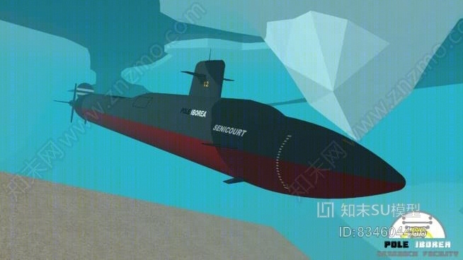 核潜艇SU模型下载【ID:834604466】