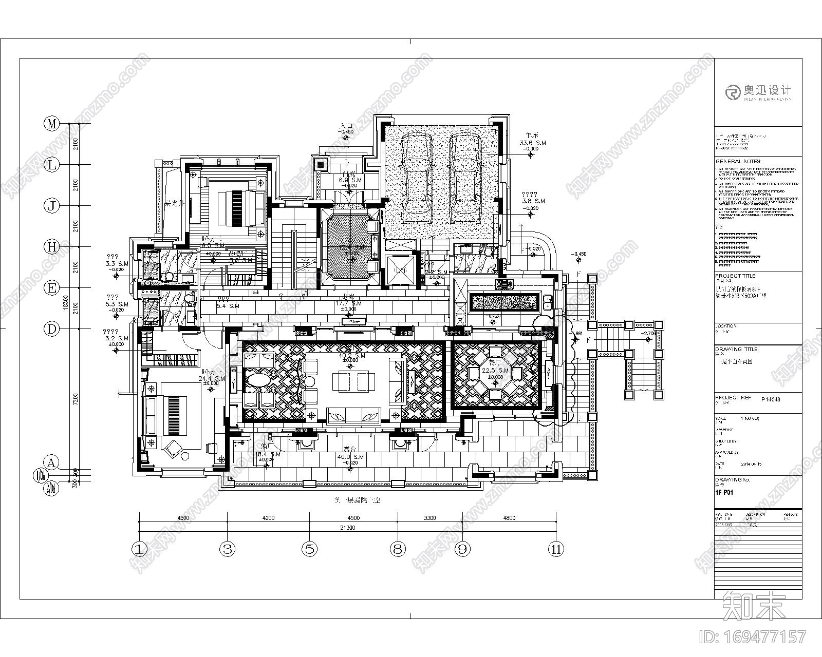 新古典别墅样板房-湖景林苑|CAD施工图+材料表施工图下载【ID:169477157】