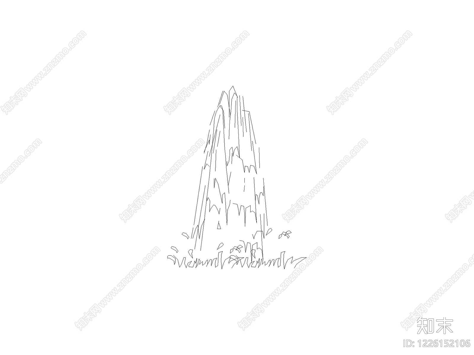 现代,新中式水生植物CAD图纸