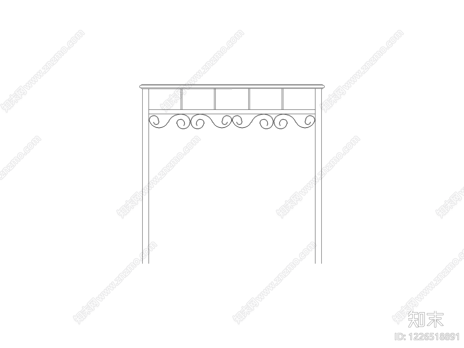 壁炉cad施工图下载【ID:1226518891】