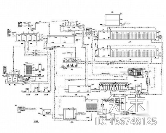 [河南]污水综合处理厂给排水施工图cad施工图下载【ID:166748125】