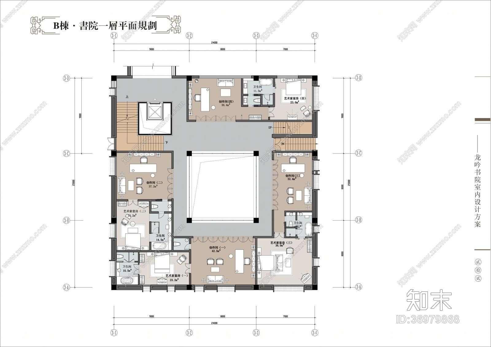 山西灵石石膏山龙吟书院cad施工图下载【ID:36979868】