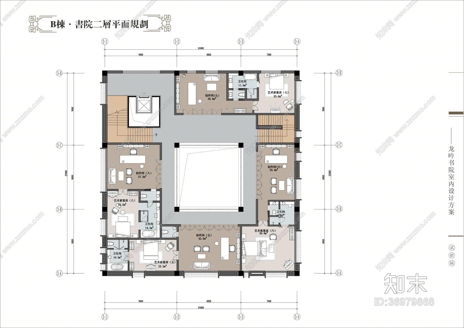 山西灵石石膏山龙吟书院cad施工图下载【ID:36979868】