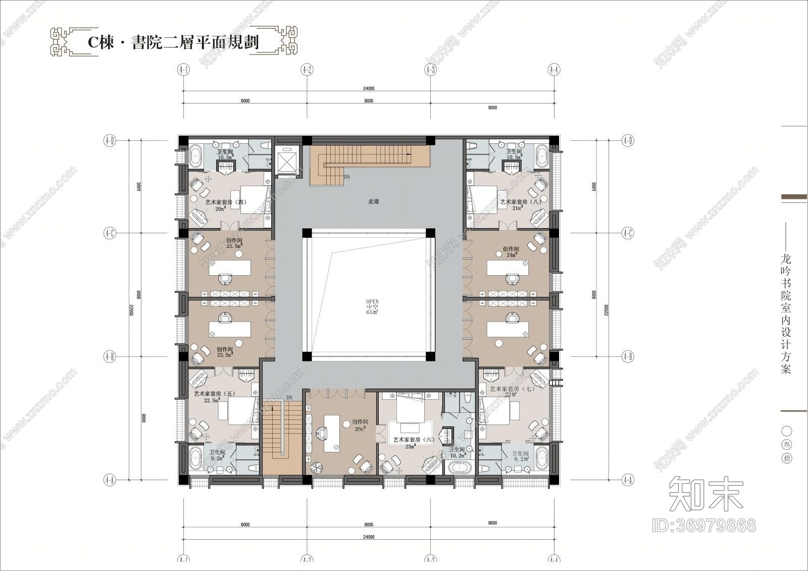 山西灵石石膏山龙吟书院cad施工图下载【ID:36979868】