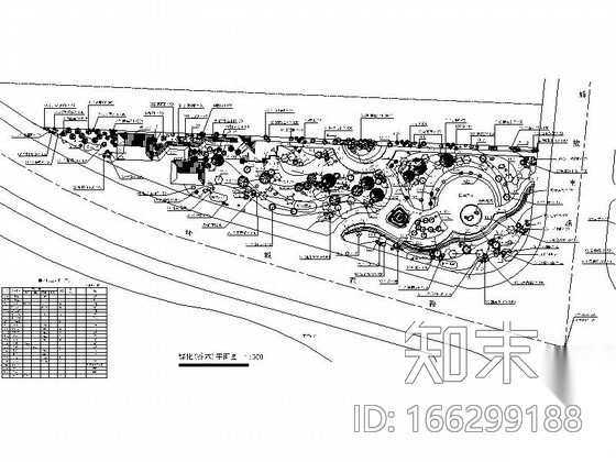 某公园绿化乔木平面图cad施工图下载【ID:166299188】