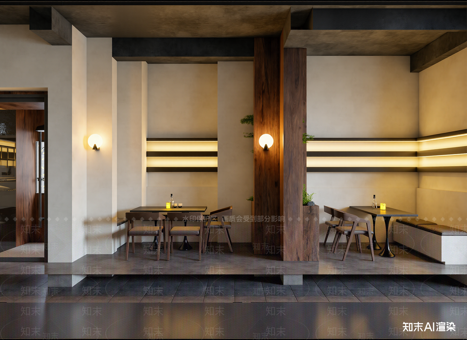 现代咖啡厅3D模型下载【ID:1215055404】