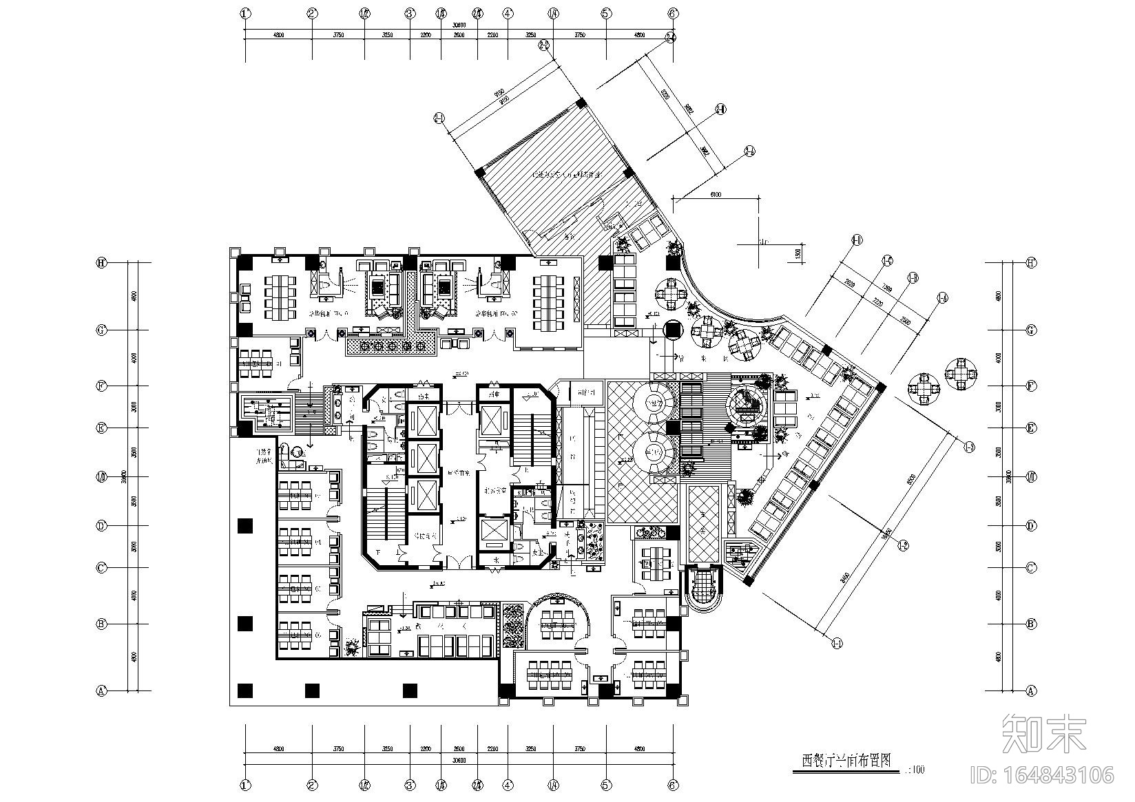 [重庆]某咖啡店室内装饰设计施工图+效果图施工图下载【ID:164843106】